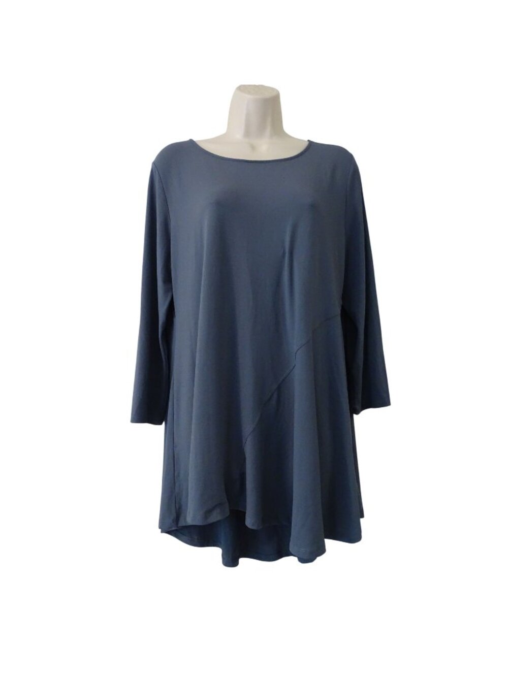 Attitudes By Renee Gray Tunic Long Sleeve Women Size L Minimalist Lagenlook